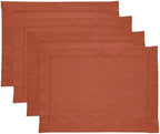 Solino Home 100% Pure Linen Woven Placemats Cinnamon, 14 x 19 in, Set of 4 by SolinoHome