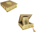 Velvet Quran Pearl Prayer Bead Set, Islamic Gifts for Eid Ramadan, Portable Box, Muslim Home Decor, Figured Gift Boxes Tasbih, Mawlid Present for Wedding, Umrah, Mosque, Praying, Special day (Tan) - Image 5