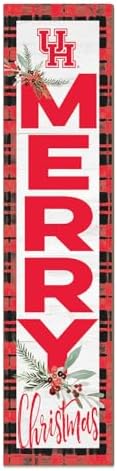 KH Sports Fan Houston Cougars Holiday Porch Leaner, 11x46 Inches, Cougars Outdoor Christmas Sign; Display Some Holiday Cheer with This Houston Cougars Christmas Sign by BostonCollegeEagles