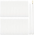 100-Pack White Taper Candles - 10 Inch 8-Hour Burn Time Dinner Candles, Smokeless Dripless Unscented for Wedding, Party, Home Decor | Bulk Household Candles for Candlesticks & Centerpieces by HELLY