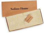 Solino Home 100% Linen Table Runner, 14 x 72 in, Mustard and White Striped - Image 6