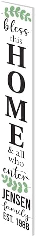Personalized Welcome Sign for Front Door, Custom Welcome Sign for Porch Outdoor Welcome Home Decorations, 48"x8" PVC Sign (Design 25) - Image 3