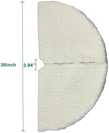 Christmas Tree Skirts 36inch White Faux Fur Xmas Tree Skirt for Christmas Decoration New Year Party Holiday Decorations - Image 5