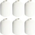 YANLING Small White Vase for Decor, 6 Pack Ceramic Vases for Pampas Grass by YANLING