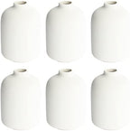 YANLING Small White Vase for Decor, 6 Pack Ceramic Vases for Pampas Grass by YANLING
