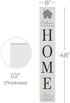 Personalized Welcome Sign for Front Door, Custom Welcome Sign for Porch Outdoor Welcome Home Decorations, 48"x8" PVC Sign (Design 9) - Image 5