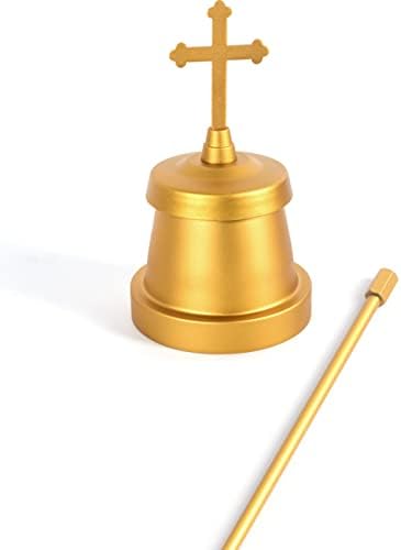 Cemetery Candle Holder, Greek Orthodox Cross Grave Lantern, Red - Image 2