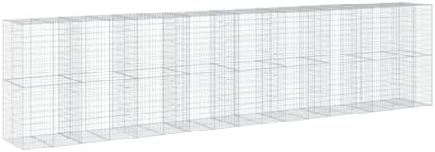 vidaXL Gabion Basket with Cover 334.6"x39.4"x78.7" Galvanized Iron by vidaXL