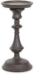 Sungmor Rustic Cast Iron Pillar Candle Holder, 7.8 Inches Tall by Sungmor