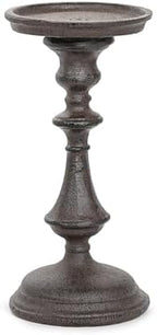 Sungmor Rustic Cast Iron Pillar Candle Holder, 7.8 Inches Tall by Sungmor