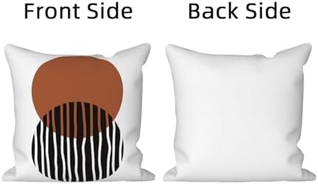 Bohemian Abstract Throw Pillow Covers 24"x24" Set of 4, Boho Minimalist Geometric Sunset Leaves Cushion Cover for Sofa Chair Couch Bed Office Garden Patio Farmhouse Indoor Outdoor - Image 7