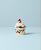 Lenox Holiday Bakeshop Cupcake Christmas Candy Jar with Lid - Image 4