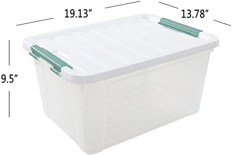 6-Pack 35 L Plastic Storage Box, Latch Storage Box with Lids - Image 2