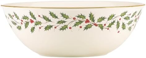 Lenox Holiday Porcelain Christmas Serving Bowl, 72oz by Lenox