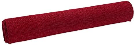 BambooMN Cranberry 15" x 88" Vintage Burlap Table Runner for Rustic Wedding Bridal Shower Bachelorette Graduation Party Table Decor Decorations, 6 Pieces - Image 3
