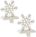 Park Designs Snowflake Stocking Hanger Set of 2, White by ParkDesigns