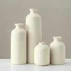 Small Ceramic Vase Set of 4,Modern Boho Farmhouse Flowers Vases by Veklray