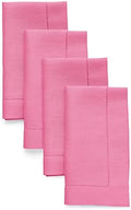 Solino Home 100% Pure Linen Napkins Flamingo Pink, 20 x 20 in, Set of 4 by SolinoHome