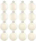 Hollowfly 16 Pcs 2.36 Inch Wool White Glass Ball Christmas Tree Ornaments by Hollowfly