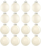 Hollowfly 16 Pcs 2.36 Inch Wool White Glass Ball Christmas Tree Ornaments by Hollowfly