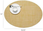 Chilewich Mini Basketweave Placemats, Woven Oval Placemats Set of 4 - Image 2