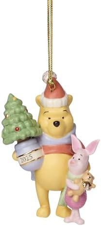 Lenox 2025 Disney Winnie the Pooh & Piglet Christmas Hanging Ornament by Lenox