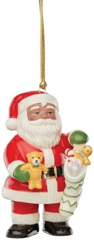 Lenox 894884 African American Santa & Stocking Ornament by Lenox