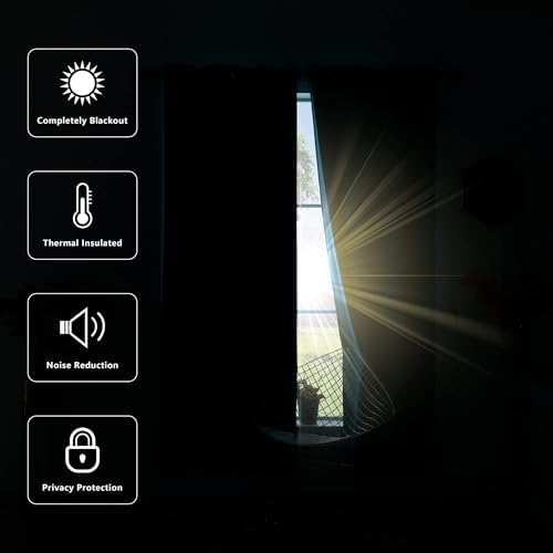 84 Inch Extra Wide Blackout Curtains, Heat Blocking Thermal Insulated Black Out Patio Door Curtains for Sliding Glass Doors Bedroom Living Room 84 Inches Long, Cortinas para Patio, Cream Beige - Image 4