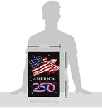 America 250 Flag American July 4th Garden Poster 2 Pcs Pack Porch Lawn Official Licensed Merchandise Garve Yard Decor Canvas Print Textile Woven Tapestry USA 250th Anniversary Decoration Gift - Image 2