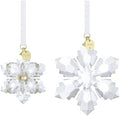 Swarovski Annual Edition 3D Ornament Set 2026, Crystal Snowflake, Clear, Star Shape, 2 Piece Collectible Holiday Decoration, Amazon Exclusive by Unknown