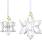 Swarovski Annual Edition 3D Ornament Set 2026, Crystal Snowflake, Clear, Star Shape, 2 Piece Collectible Holiday Decoration, Amazon Exclusive by Unknown
