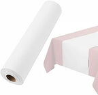 Disposable Table Runner for Dining Table, 16" 20-Pack Linen-Like White Paper Table Runners for Party, Wedding Or Event by BloominGoods