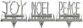 Christmas Stocking Holder Set – Joy Noel Peace Stocking Holders for Mantle – Nickel-Plated Hangers for Christmas Stockings and Decorations – Sturdy Christmas Decorations for Fireplace by Unknown