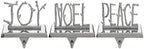 Christmas Stocking Holder Set – Joy Noel Peace Stocking Holders for Mantle – Nickel-Plated Hangers for Christmas Stockings and Decorations – Sturdy Christmas Decorations for Fireplace by Unknown