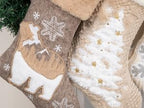 LUBOT 4 Pack Christmas Stockings Soft Large Family Xmas Stocking Set of 4 Embroidered 20" Modern Rustic Farmhouse Country Fireplace Hanging Christmas Decorations - Image 6