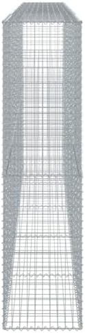vidaXL Gabion Basket with Cover 196.9"x19.7"x78.7" Galvanized Iron - Image 6