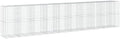 vidaXL Gabion Basket with Cover 374"x39.4"x78.7" Galvanized Iron by vidaXL