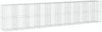 vidaXL Gabion Basket with Cover 374"x39.4"x78.7" Galvanized Iron by vidaXL