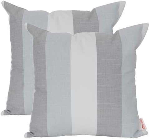 Outdoor/Indoor Sunbrella Throw Pillows Square Set of 2 Pieces 20 inch x 20 inch Direction Dew - Cover Only, Insert Not Included by Unknown