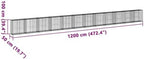 vidaXL Gabion Basket with Cover 472.4"x19.7"x39.4" Galvanized Iron - Image 3