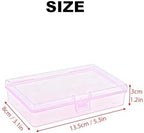 LJY 12 Pink Rectangular Plastic Boxes, 5.3 x 3.1 x 1.2 in for Card Making - Image 2