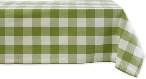 DII Buffalo Check Collection, Classic Farmhouse Tablecloth, 60 x 104, Antique Green by DII