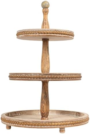 Round 3-Tier Decorative Wood Tray - Image 7