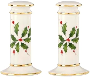 Lenox Holiday Porcelain Christmas Salt and Pepper Shaker Set by Lenox