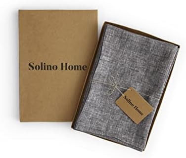 Solino Home 100% Linen Napkins Black Textured, Athena 20 x 20 in, Set of 4 - Image 3
