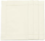 Solino Home Cotton Linen Placemats Ivory Hemstitch, 14 x 19 in, Set of 4 by SolinoHome