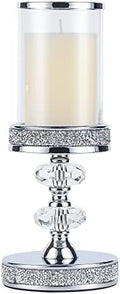 Pillar Candle Holders, Candle Holders for Pillar Candle, Crystal Candlesticks Holder for Home Decor, Wedding, Events, Coffee Dining Table CH048MD by Hanjue