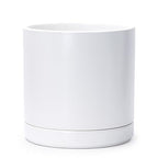 D'vine Dev 10 Inch Ceramic Planter Pot, White, 94-O-E-1 by DvineDevPlanterPotsandStand