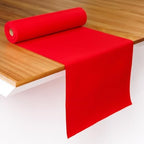 American Homestead Paper Table Runner Roll - 78 ft. Disposable Linen-Like Table Cover Roll - 20 Perforated Table Runners (16" x 48") for Parties, Weddings, and Events - Red by AHAMERICANHOMESTEAD