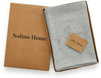 Solino Home 100% Linen Napkins Chambray Grey, Athena 20 x 20 in, Set of 4 - Image 3
